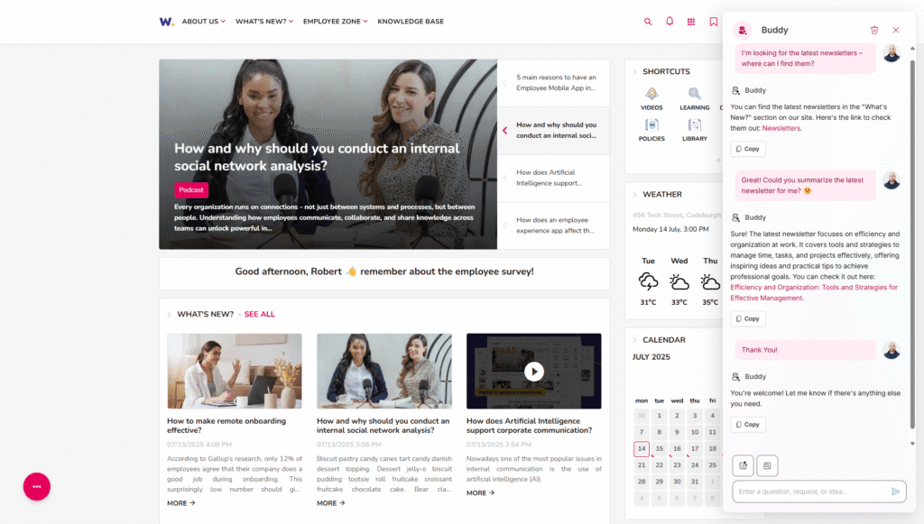 intranet AI assistant