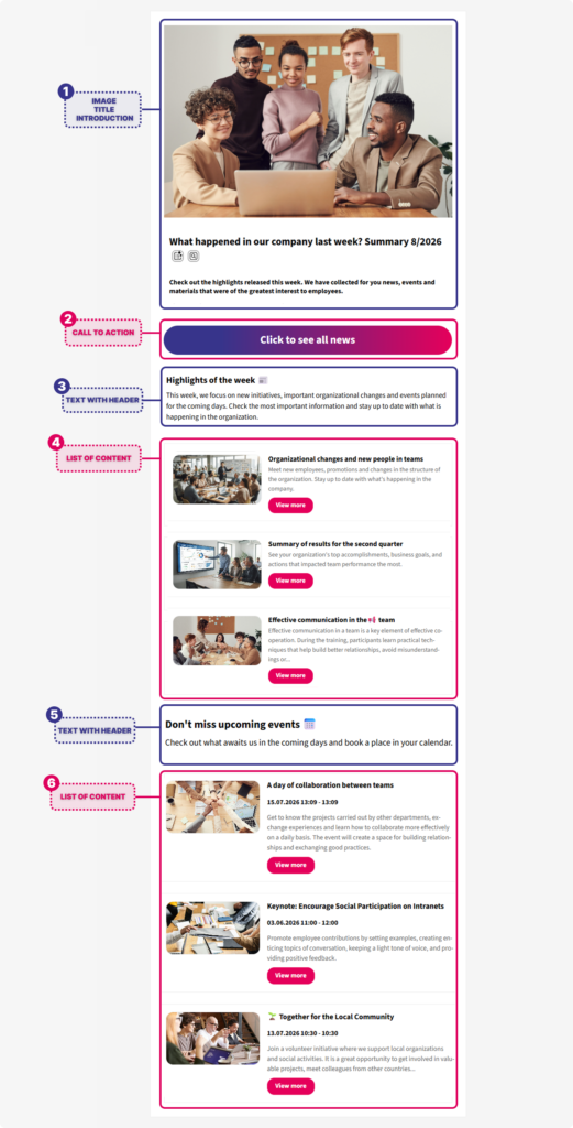 company newsletter - example email 1
